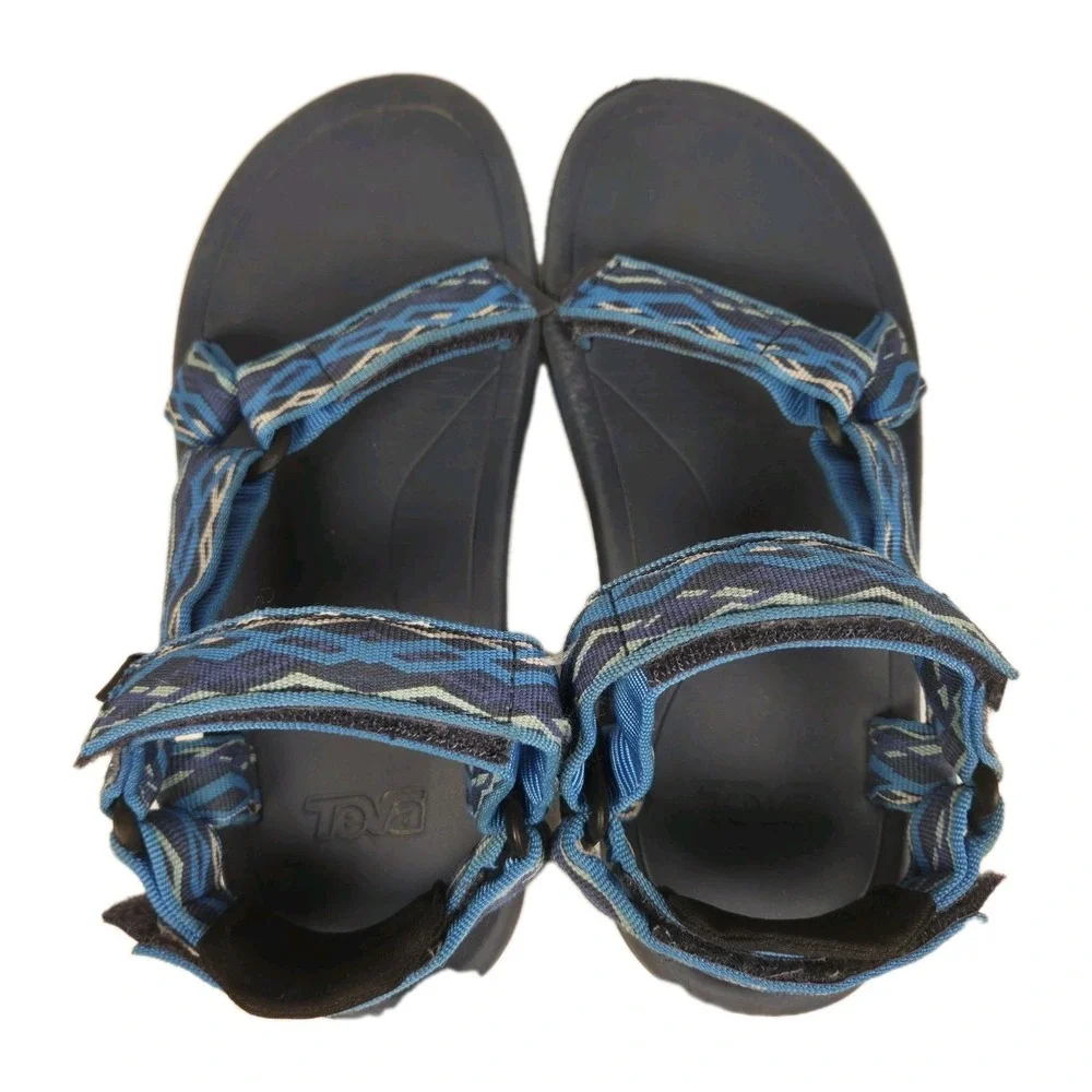Teva Hurricane XLT2 Big Kids' Size 5 Womens 7 Blue Geometric Print Beach Walking